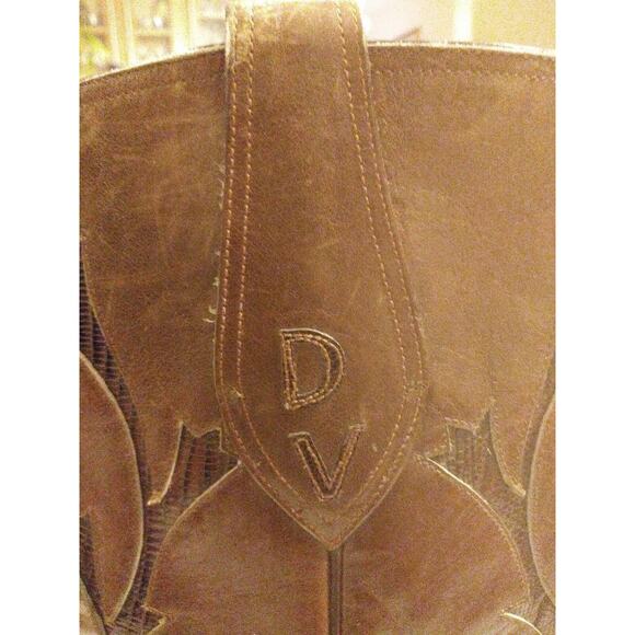 Rare designer DIFABRIZIO genuine lizard leather CUSTOM handmade BOOTS brown us10 main image 8